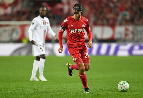 03.11.2022, Cologne, Germany, RheinEnergieStadium, 1. FC Koeln vs OGC Nizza - UEFA Europa Conference League - Group D, Ellyes Skhiri (1. FC Koeln) in Aktion, am Ball, Einzelaktion (Foto Ralf Treese) Cologne RheinEnergieStadium North Rhine-Westphalia Germany