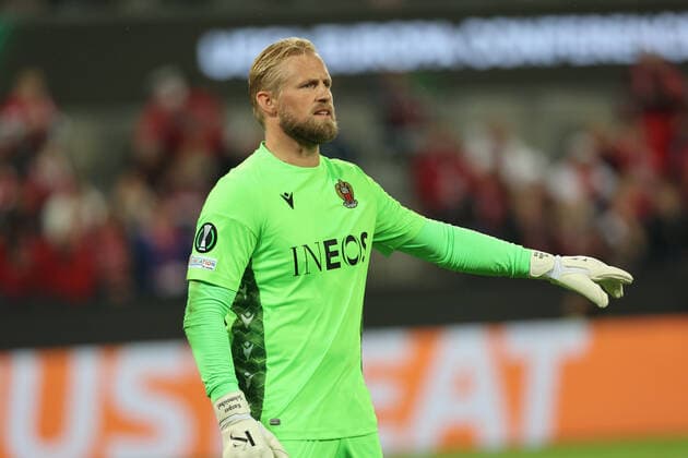 Torwart Kasper Schmeichel (Nizza) , Conference League, Köln, Deutschland, 06.10.2022, 1. FC Köln - OGC Nizza.