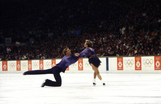 Jane Torvill and Christopher Dean performing Bolero during the Ice Dance Competition at the 1984 Olympics in Sarajevo, and for which they won the gold medal. Jane Torvill and Christopher Dean performing Bolero during the Ice dancing, Eistanzen competition at the 1984 Winter Olympics in Sarajevo