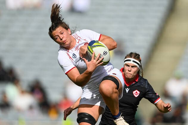 Rugby, WM Frauen, Kanada - England 5th November 2022; Auckland, New Zealand: Abbie Ward of England. Canada versus England, Women& x2019;s Rugby World Cup New Zealand 2021 (played in 2022) Semi Final match at Eden Park, Auckland, New Zealand  ActionPlus12444974 AndrewxCornaga