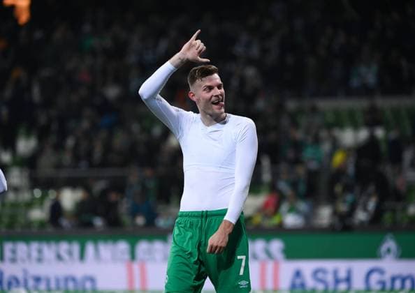 Sport Themen der Woche KW44 Jubel Marvin Ducksch (Werder Bremen) nach dem Spiel 05.11.2022, Fussball GER, Saison 2022 2023, 1. Bundesliga, 13. Spieltag, SV Werder Bremen - FC Schalke 04 Bremen Weserstadion Nordrhein Westfalen Deutschland *** Cheering Marvin Ducksch Werder Bremen after the match 05 11 2022, Football GER, season 2022 2023, 1 Bundesliga, 13 matchday, SV Werder Bremen FC Schalke 04 Bremen Weserstadion Nordrhein Westfalen Germany Team2