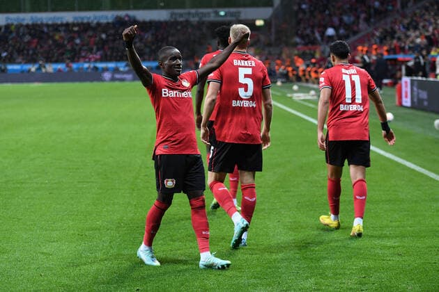 Sport Themen der Woche KW44 Fußball 1. Bundesliga 13. Spieltag Bayer 04 Leverkusen - 1. FC Union Berlin am 06.11.2022 in der BayArena in Leverkusen Torjubel Jubel Tor zum 3:0 durch Moussa Diaby ( Leverkusen ) DFL regulations prohibit any use of photographs as image sequences and or quasi-video. *** Soccer 1 Bundesliga 13 Spieltag Bayer 04 Leverkusen 1 FC Union Berlin am 06 11 2022 in der BayArena in Leverkusen Torjubel Jubel Tor zum 3 0 durch Moussa Diaby Leverkusen DFL regulations prohibit any use of photographs as image sequences and or quasi video xHDx