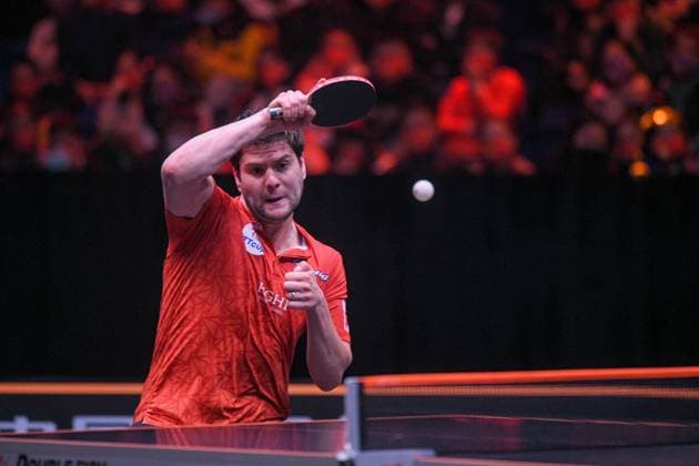 RECORD DATE NOT STATED Japanese professional Table tennis, Tischtennis player Harimoto Tomokazu defeated Ukrainian-born German table tennis player Dimitrij Ovtcharov 4-0 in the men s singles semi finals of 2022 World TeamTennis (WTT) World Cup Final, Xinxiang City, central China s Henan Province, 29 October, 2022. 2022 WTT World Cup Final men s singles semi finals: Japanese professional table tennis player Harimoto Tomokazu defeats Ukrainian-born German table tennis player Dimitrij Ovtcharov 