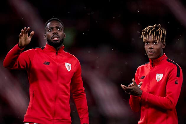 Athletic Club v Real Valladolid CF - La Liga Santander Nico Williams and Inaki Williams of Athletic Club looks on prior the La Liga Santander match between Athletic Club and Real Valladolid CF at San Mames on November 8, 2022, in Bilbao, Spain. Bilbao San Mames Basque Country Spain RL_ATHvVALL_027 Copyright: xRicardoxLarreinax