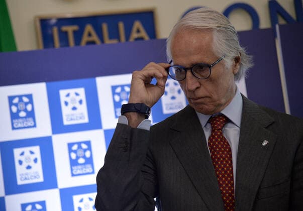 November 9, 2022, ROME, ITALY: CONI president Giovanni Malagò at the inauguration of the exhibition of soccer memorabilia from the 1930s La Storia siamo noi ( We are history ) at the CONI Hall of Honor, in Rome, Italy, 09 November 2022. From the cup won at the last European to many memorabilia that have accompanied the history of soccer in Italy: the national team, Nationalteam is on display in Rome at the CONI Hall of Honor today and tomorrow with some of the jewels of the Coverciano Football Museum. We are the story - the title of the exhibition open to the public on 9 and 10 November, with free admission - which will allow visitors to closely admire part of the immense heritage of memorabilia, trophies, jerseys, balls, shoes, memorabilia and images of all kinds related to the 112 years of the Azzurri available at the historic headquarters of the Football Museum, which has been located since 1990 next to the Federal Technical Center of Coverciano..ANSA FABIO CIMAGLIA ROME ITALY - ZUMAa110 20221109_zaf_a110_012 Copyright: xFabioxCimagliax