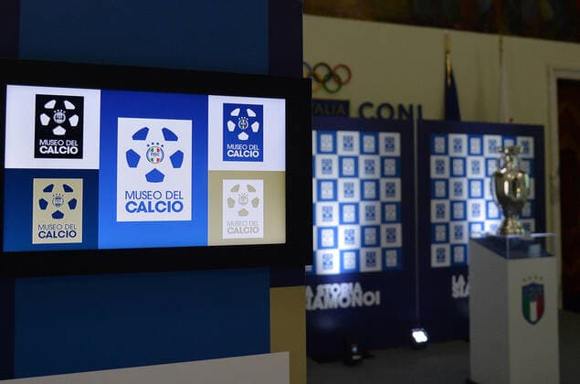 November 9, 2022, ROME, ITALY: Inauguration of the exhibition of soccer memorabilia from the 1930s La Storia siamo noi ( We are history ) at the CONI Hall of Honor, in Rome, Italy, 09 November 2022. From the cup won at the last European championships to many memorabilia that have accompanied the history of soccer in Italy: the national team, Nationalteam is on display in Rome at the CONI Hall of Honor today and tomorrow with some of the jewels of the Coverciano Football Museum. We are the story - the title of the exhibition open to the public on 9 and 10 November, with free admission - which will allow visitors to closely admire part of the immense heritage of memorabilia, trophies, jerseys, balls, shoes, memorabilia and images of all kinds related to the 112 years of the Azzurri available at the historic headquarters of the Football Museum, which has been located since 1990 next to the Federal Technical Center of Coverciano..ANSA FABIO CIMAGLIA Italy: soccer, exhibition La Storia siamo noi - ZUMAa110 20221109_zaf_a110_011 Copyright: xFabioxCimagliax