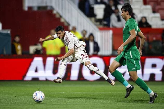 RECORD DATE NOT STATED Seleccion Mexicana 2022 Mexico 4-0 Irak Uriel Antuna of Mexico during the game Mexico (Mexican national team, Nationalteam vs Iraq, friendly match of preparation prior to the start of the FIFA World Cup, WM, Weltmeisterschaft, Fussball Qatar 2022, at Montilivi Municipal Stadium, on November 9, 2022. <br><br> Uriel Antuna de Mexico durante el partido Mexico (Seleccion Nacional Mexicana) vs Irak,amistoso de preparacion previo al inicio de la Copa Mundial de la FIFA Qatar 2022, en el Estadio Municipal de Montilivi, el 9 de noviembre de 2022. GIRONA ESPANA ESPANA Copyright: xXavixBonillax 20221109181340_SM_MEX_IRA_ANTUNA79