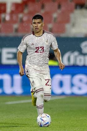 RECORD DATE NOT STATED Seleccion Mexicana 2022 Mexico 4-0 Irak Jesus Gallardo of Mexico during the game Mexico (Mexican national team, Nationalteam vs Iraq, friendly match of preparation prior to the start of the FIFA World Cup, WM, Weltmeisterschaft, Fussball Qatar 2022, at Montilivi Municipal Stadium, on November 9, 2022. <br><br> Jesus Gallardo de Mexico durante el partido Mexico (Seleccion Nacional Mexicana) vs Irak,amistoso de preparacion previo al inicio de la Copa Mundial de la FIFA Qatar 2022, en el Estadio Municipal de Montilivi, el 9 de noviembre de 2022. GIRONA ESPANA ESPANA Copyright: xXavixBonillax 20221109180258_SM_MEX_IRA_GALLARDO98