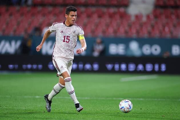 RECORD DATE NOT STATED Seleccion Mexicana 2022 Mexico vs Irak Hector Moreno of Mexico during the game Mexico (Mexican national team, Nationalteam vs Iraq, friendly match of preparation prior to the start of the FIFA World Cup, WM, Weltmeisterschaft, Fussball Qatar 2022, at Montilivi Municipal Stadium, on November 9, 2022. <br><br> Hector Moreno de Mexico durante el partido Mexico (Seleccion Nacional Mexicana) vs Irak,amistoso de preparacion previo al inicio de la Copa Mundial de la FIFA Qatar 2022, en el Estadio Municipal de Montilivi, el 9 de noviembre de 2022. GIRONA ESPANA ESPANA Copyright: xEricxAlonsox 20221109145810_SM_MEX_IRA_MORNEO173