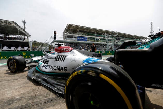 63 George Russell (GBR, Mercedes-AMG Petronas F1 Team), F1 Grand Prix of Brazil at Autodromo Jose Carlos Pace on November 11, 2022 in Sao Paulo, Brazil. (Photo by HOCH ZWEI) Sao Paulo Brazil