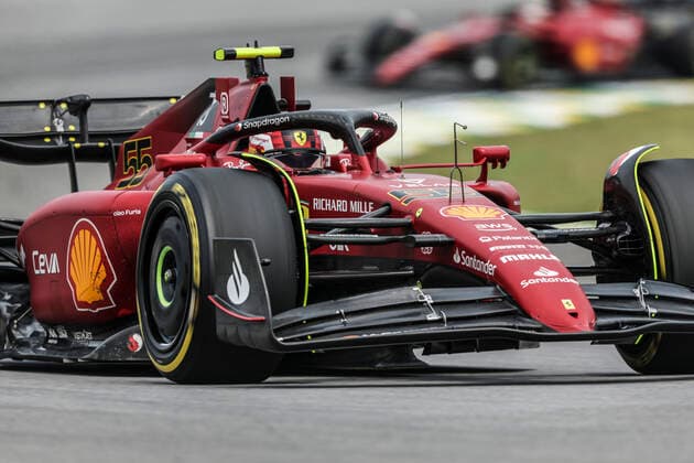 55 Carlos Sainz (ESP, Scuderia Ferrari), F1 Grand Prix of Brazil at Autodromo Jose Carlos Pace on November 11, 2022 in Sao Paulo, Brazil. (Photo by HOCH ZWEI) Sao Paulo Brazil