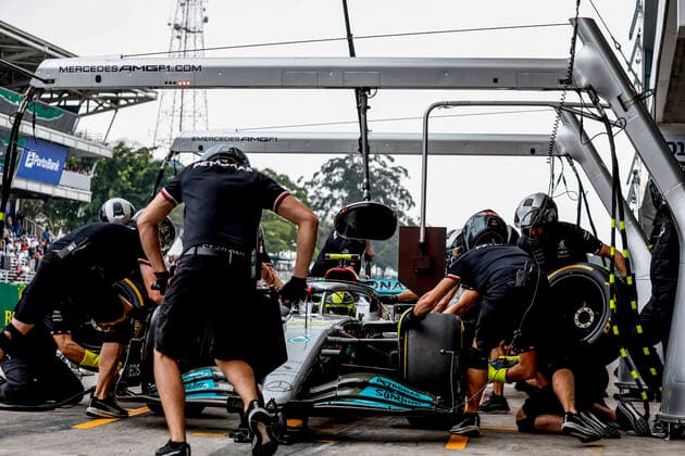 44 Lewis Hamilton (GBR, Mercedes-AMG Petronas F1 Team), F1 Grand Prix of Brazil at Autodromo Jose Carlos Pace on November 11, 2022 in Sao Paulo, Brazil. (Photo by HOCH ZWEI) Sao Paulo Brazil