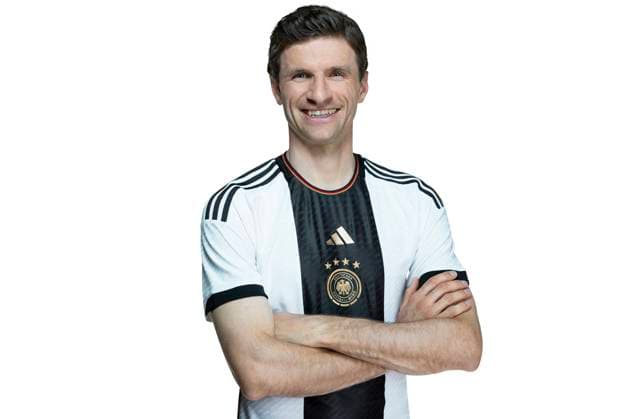 DFB Maenner Nationalmannschaft, Mens national team, Nationalteam Germany, Deutschland, Kader fuer die FIFA Weltmeisterschaft in Katar 2022, Squad for the FIFA World Cup, WM, Weltmeisterschaft, Fussball in Qatar, 2022, Thomas Mueller, Frankfurt am Main, 22.03.2022, Foto: Thomas Boecker DFB DFB Maenner Nationalmannschaft WM 2022 *** DFB Maenner Nationalmannschaft, Mens National Team, Germany, Germany, Squad for the FIFA World Cup in Qatar, 2022, Squad for the FIFA World Cup in Qatar, 2022, Thomas Mueller, Frankfurt am Main, 22 03 2022, Photo Thomas Boecker DFB DFB Maenner Nationalmannschaft WM 2022