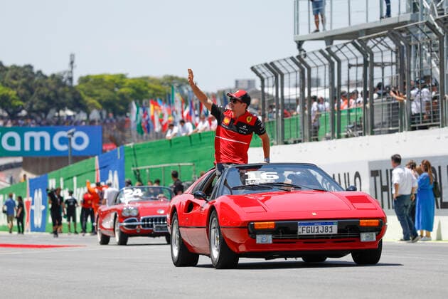 16 Charles Leclerc (MCO, Scuderia Ferrari), F1 Grand Prix of Brazil at Autodromo Jose Carlos Pace on November 13, 2022 in Sao Paulo, Brazil. (Photo by HOCH ZWEI) Sao Paulo Brazil