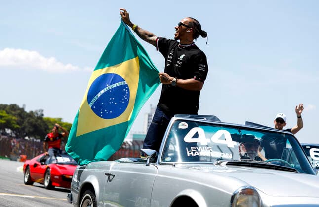 44 Lewis Hamilton (GBR, Mercedes-AMG Petronas F1 Team), F1 Grand Prix of Brazil at Autodromo Jose Carlos Pace on November 13, 2022 in Sao Paulo, Brazil. (Photo by HOCH ZWEI) Sao Paulo Brazil