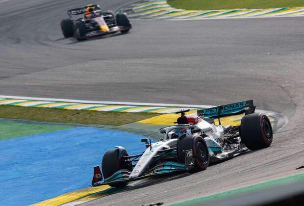 63 George Russell (GBR, Mercedes-AMG Petronas F1 Team), F1 Grand Prix of Brazil at Autodromo Jose Carlos Pace on November 13, 2022 in Sao Paulo, Brazil. (Photo by HOCH ZWEI) Sao Paulo Brazil