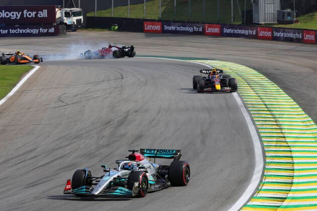 63 George Russell (GBR, Mercedes-AMG Petronas F1 Team), F1 Grand Prix of Brazil at Autodromo Jose Carlos Pace on November 13, 2022 in Sao Paulo, Brazil. (Photo by HOCH ZWEI) Sao Paulo Brazil