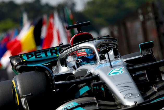 63 George Russell (GBR, Mercedes-AMG Petronas F1 Team), F1 Grand Prix of Brazil at Autodromo Jose Carlos Pace on November 13, 2022 in Sao Paulo, Brazil. (Photo by HOCH ZWEI) Sao Paulo Brazil