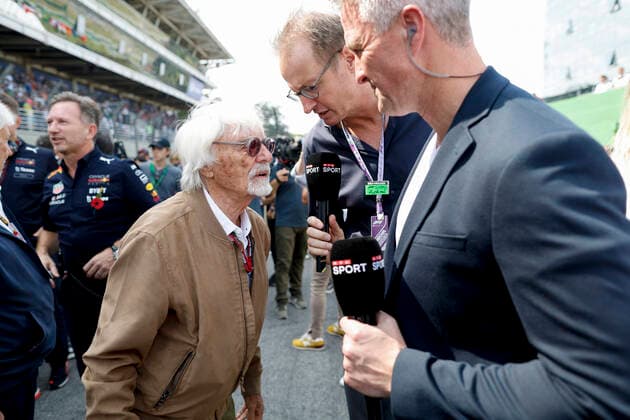 Bernie Ecclestone (GBR), Florian König (DEU), Ralf Schumacher (DEU), F1 Grand Prix of Brazil at Autodromo Jose Carlos Pace on November 13, 2022 in Sao Paulo, Brazil. (Photo by HOCH ZWEI) Sao Paulo Brazil