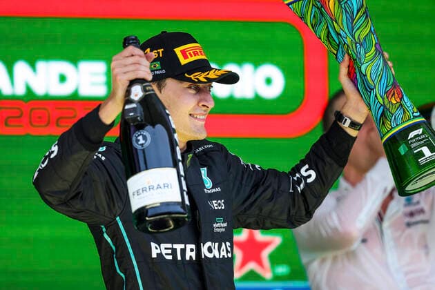 63 George Russell (GBR, Mercedes-AMG Petronas F1 Team), F1 Grand Prix of Brazil at Autodromo Jose Carlos Pace on November 13, 2022 in Sao Paulo, Brazil. (Photo by HOCH ZWEI) Sao Paulo Brazil