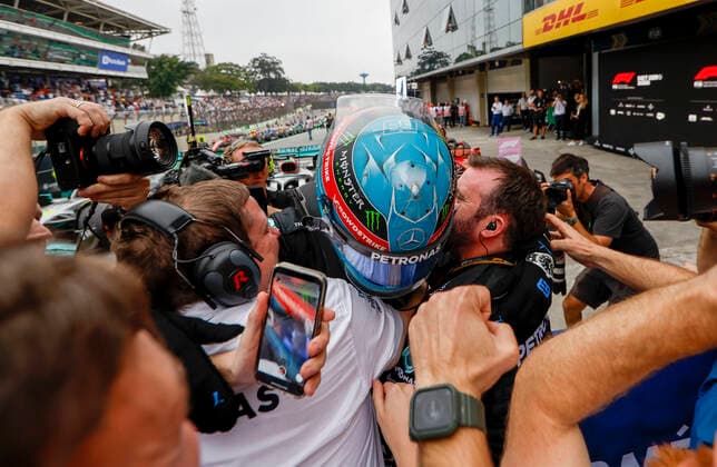 63 George Russell (GBR, Mercedes-AMG Petronas F1 Team), F1 Grand Prix of Brazil at Autodromo Jose Carlos Pace on November 13, 2022 in Sao Paulo, Brazil. (Photo by HOCH ZWEI) Sao Paulo Brazil
