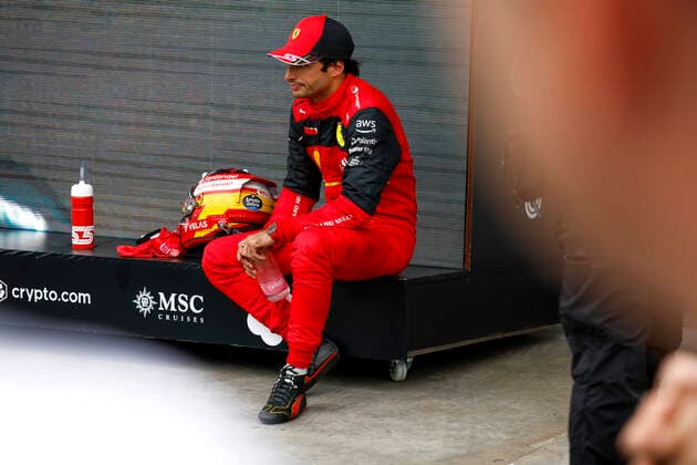 55 Carlos Sainz (ESP, Scuderia Ferrari), F1 Grand Prix of Brazil at Autodromo Jose Carlos Pace on November 13, 2022 in Sao Paulo, Brazil. (Photo by HOCH ZWEI) Sao Paulo Brazil