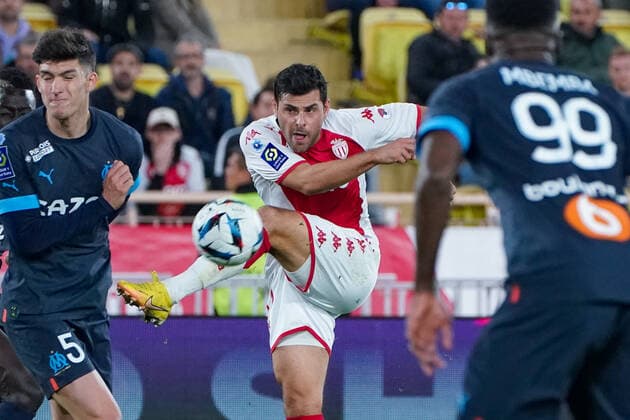 Sport Bilder des Tages Kevin Volland (AS Monaco) FOOTBALL : AS Monaco vs OM - Ligue 1 Uber Eats - Monaco - 13 11 2022 NorbertScanella Panoramic 