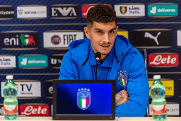Sport Bilder des Tages FIGC press conference, PK, Pressekonferenz With Giovanni Di Lorenzo Giovanni di Lorenzo, SSC Napoli player attending the press conference ahead of the Italian national team, Nationalteam friendly games in Albania and Austria, in Coverciano, Florence, on november 14, 2022. Florence Italy  Copyright: xGiacomoxCosuax originalFilename:cosua-notitle221114_npNFN.jpg