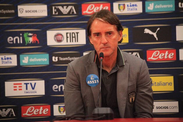 November 16, 2022, Tirana, Albania: Roberto Mancini head coach of Italy during the press conference, PK, Pressekonferenz the day before the friendly football game between the national teams of Albania and Italy, at Air Albania Stadium on 15 November 2022, Tirana, Albania. Photo . friendly football match - Albania vs Italy, Tirana, Albania  - ZUMAl164 20221116_zsa_l164_005 Copyright: xNderimxKacelix