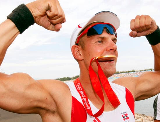 BEIJING, CHINA 20080816: Olaf Tufte of Norway took the gold medal in the men s single sculls rowing competion during the Beijing 2008 Olympic Games, Olympische Spiele, Olympia, OS at Shunyi Olympic Rowing Park, saturday August 16th, 2008. BEIJING CHINA BILDER x10550x *** BEIJING, CHINA 20080816 Olaf Tufte of Norway took the gold medal in the men s single sculls rowing competion during the Beijing 2008 Olympic Games at Shunyi Olympic Rowing Park, saturday August 16th, 2008 BEIJING CHINA PICTURES x10550x  Copyright: xJunge,xHeikox OLYMPIC GAMES BEIJING
