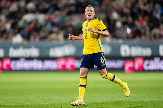 221116 Ludwig Augustinsson of Sweden during the International Friendly, Länderspiel, Nationalmannschaft football match between Mexico and Sweden on November 16, 2022 in Girona. Photo: Ludvig Thunman BILDBYRAN kod LT LT0441 fotboll football soccer fotball träningslandskamp international friendly mexico sverige sweden sverige a bbeng Copyright: LUDVIGxTHUNMAN BB221116LT041
