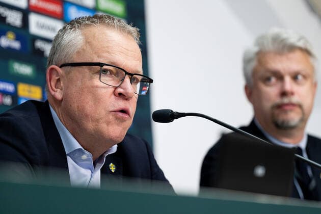 221116 Head coach Janne Andersson of Sweden during a press conference, PK, Pressekonferenz after the International Friendly, Länderspiel, Nationalmannschaft football match between Mexico and Sweden on November 16, 2022 in Girona. Photo: Ludvig Thunman BILDBYRAN kod LT LT0441 fotboll football soccer fotball träningslandskamp international friendly mexico sverige sweden sverige a bbeng Copyright: LUDVIGxTHUNMAN BB221116LT135