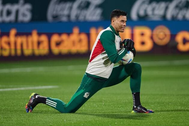 RECORD DATE NOT STATED Seleccion Mexicana 2022 Mexico vs Sweden Alfredo Talavera of Mexico during the game Mexico (Mexican national team, Nationalteam vs Sweden, friendly match of preparation prior to the start of the FIFA World Cup, WM, Weltmeisterschaft, Fussball Qatar 2022, at Montilivi Municipal Stadium, on November 16, 2022. <br><br> Alfredo Talavera de Mexico durante el partido Mexico (Seleccion Nacional Mexicana) vs Suecia,amistoso de preparacion previo al inicio de la Copa Mundial de la FIFA Qatar 2022, en el Estadio Municipal de Montilivi, el 16 de noviembre de 2022. GIRONA ESPANA ESPANA  Copyright: xJorgexMartinezx 20221116130152_SM_AM_MEX_SWE_TALAVERA204