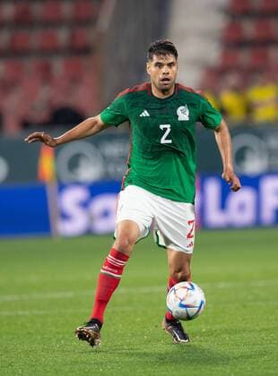 Seleccion Mexicana 2022 Mexico 1-2 Sweden Nestor Araujo of Mexico during the game Mexico (Mexican national team, Nationalteam vs Sweden, friendly match of preparation prior to the start of the FIFA World Cup, WM, Weltmeisterschaft, Fussball Qatar 2022, at Montilivi Municipal Stadium, on November 16, 2022. <br><br> Nestor Araujo de Mexico durante el partido Mexico (Seleccion Nacional Mexicana) vs Suecia,amistoso de preparacion previo al inicio de la Copa Mundial de la FIFA Qatar 2022, en el Estadio Municipal de Montilivi, el 16 de noviembre de 2022. GIRONA ESPANA ESPANA Copyright: xDavidxLeahx 20221116153759_SM_AM_MEX_SWE_ARAUJO28