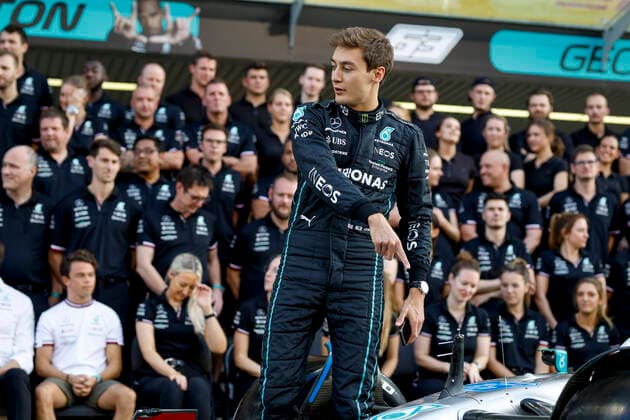 63 George Russell (GBR, Mercedes-AMG Petronas F1 Team), F1 Grand Prix of Abu Dhabi at Yas Marina Circuit on November 17, 2022 in Abu Dhabi, United Arab Emirates. (Photo by HOCH ZWEI) Abu Dhabi United Arab Emirates