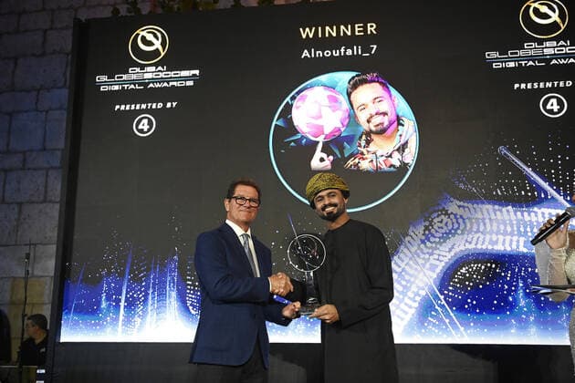 Foto Fabio Ferrari LaPresse - 17 Novembre 2022 - Dubai, Emirati Arabi Uniti - - Calcio -17ma edizione di Dubai International Sports Conference - Globe Soccer Awards 2022. Nella foto: Alnoufali_7 - best football tiktok creator e Fabio Capello November 17, 2022 Dubai, United Arab Emirates - sport - Soccer - 17th edition of the Dubai International Sports Conference - Globe Soccer Awards 2022. In the pic: Alnoufali_7 - best football tiktok creator e Fabio Capello  Copyright: xFabioxFerrari LaPressex