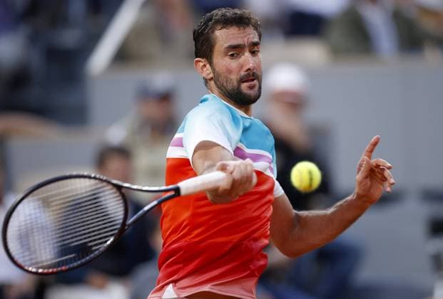 Mandatory Credit: Photo by Ella Ling Shutterstock (12959951cc) Marin Cilic of Croatia in action French Open Tennis, Day 13, Roland Garros, Paris, France - 03 Jun 2022 French Open Tennis, Day 13, Roland Garros, Paris, France - 03 Jun 2022  Copyright: xEllaxLing Shutterstockx 12959951cc