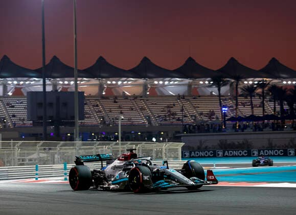 63 George Russell (GBR, Mercedes-AMG Petronas F1 Team), F1 Grand Prix of Abu Dhabi at Yas Marina Circuit on November 18, 2022 in Abu Dhabi, United Arab Emirates. (Photo by HOCH ZWEI) Abu Dhabi United Arab Emirates