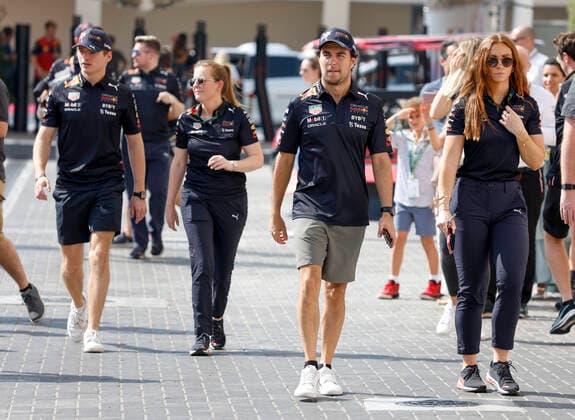 11 Sergio Perez (MEX, Oracle Red Bull Racing), 1 Max Verstappen (NLD, Oracle Red Bull Racing), F1 Grand Prix of Abu Dhabi at Yas Marina Circuit on November 19, 2022 in Abu Dhabi, United Arab Emirates. (Photo by HOCH ZWEI) Abu Dhabi United Arab Emirates