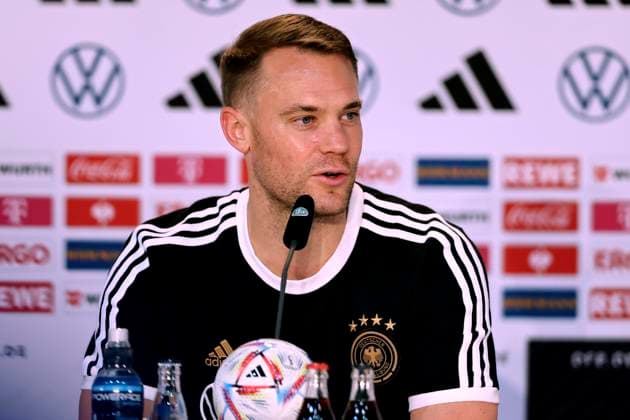 NEUER Manuel Torwart Team Deutschland PK im AL SHAMAL Sports Club Stadion Doha FIFA World Cup, WM, Weltmeisterschaft, Fussball 2022 Al Shamal Sports Club Stadion Trainingsplatz der Deutschen Fussball Nationalmannschaft bei der Fussball WM 2022 in Katar am 19.11. 2022 Copyright: xLacixPerenyix