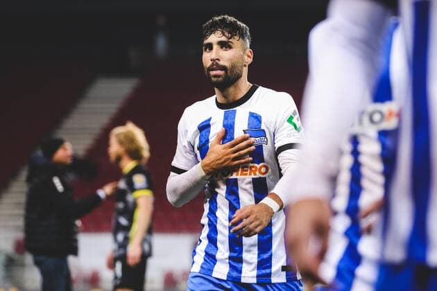 SOCCER - Woerthersee Cup KLAGENFURT,AUSTRIA,19.NOV.22 - SOCCER - Woerthersee Cup, semifinal, Hertha BSC Berlin vs TSV 1860 Muenchen. Image shows Nader El Jindaoui (Hertha).  GEPAxpictures xDanielxGoetzhaber