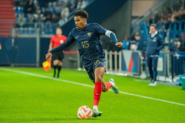 Amine Adli (France) FOOTBALL : France U21, U 21 vs Norvege U21 - Amical international - 19 11 2022 BaptisteAutissier Panoramic 
