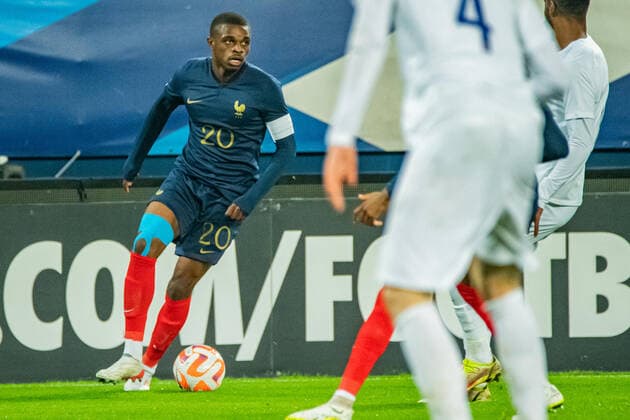 Pierre Kalulu (France) FOOTBALL : France U21, U 21 vs Norvege U21 - Amical international - 19 11 2022 BaptisteAutissier Panoramic 