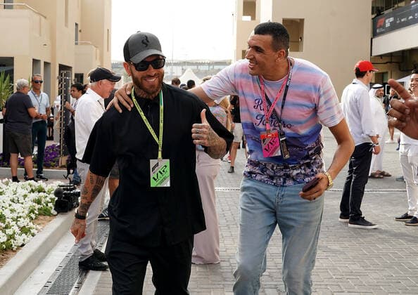 FORMULA 1 ETIHAD AIRWAYS ABU DHABI GRAND PRIX 2022 20.11.2022, Yas Marina Circuit, Abu Dhabi, FORMULA 1 ETIHAD AIRWAYS ABU DHABI GRAND PRIX 2022 , im Bild Fussballer Sergio Ramos (FC Paris Saint-Germain).