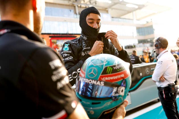 63 George Russell (GBR, Mercedes-AMG Petronas F1 Team), F1 Grand Prix of Abu Dhabi at Yas Marina Circuit on November 20, 2022 in Abu Dhabi, United Arab Emirates. (Photo by HOCH ZWEI) Abu Dhabi United Arab Emirates