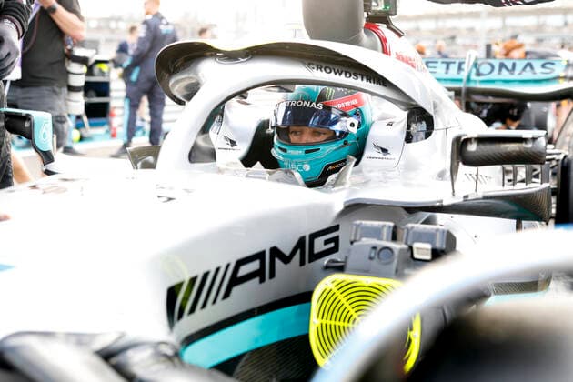 63 George Russell (GBR, Mercedes-AMG Petronas F1 Team), F1 Grand Prix of Abu Dhabi at Yas Marina Circuit on November 20, 2022 in Abu Dhabi, United Arab Emirates. (Photo by HOCH ZWEI) Abu Dhabi United Arab Emirates
