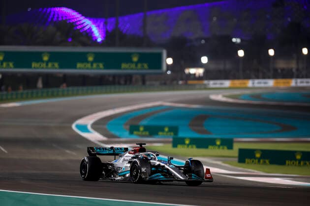 63 George Russell (GBR, Mercedes-AMG Petronas F1 Team), F1 Grand Prix of Abu Dhabi at Yas Marina Circuit on November 20, 2022 in Abu Dhabi, United Arab Emirates. (Photo by HOCH ZWEI) Abu Dhabi United Arab Emirates