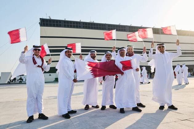 RECORD DATE NOT STATED FIFA World Cup, WM, Weltmeisterschaft, Fussball Qatar 2022 Qatar vs Ecuador Fans o Aficion during the game Qatar vs Ecuador, Corresponding to Group A of the FIFA World Cup Qatar 2022, on Al Bayt Stadium, Al Khor, November 20, 2022. <br><br> Fans o Aficion durante el partido Catar vs Ecuador, correspondiente al Grupo A de la Copa Mundial de la FIFA Qatar 2022, en el Estadio Al Bayt, Al Khor, 20 de noviembre de 2022. AL KHOR QATAR QATAR  Copyright: xJorgexMartinezx 20221120070153_FWC_Q22_GA_QAT_ECU_FANS13