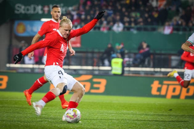 SOCCER - AUT vs ITA, test match VIENNA,AUSTRIA,20.NOV.22 - SOCCER - OEFB international test match, Austria vs Italy. Image shows Xaver Schlager (AUT).  GEPAxpictures xDavidxBitzan