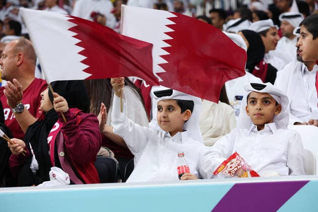 Qatar fans (QAT), NOVEMBER 20, 2022 - Football Soccer : FIFA World Cup, WM, Weltmeisterschaft, Fussball Qatar 2022 Group A match between Qatar 0-2 Ecuador at Al Bayt Stadium in Al Khor, Qatar.  (204333115)